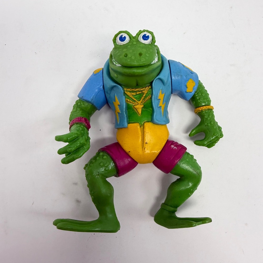 Vintage 1989 TMNT Genghis Frog Action Figure Playmates Toys Mirage Studios 80s